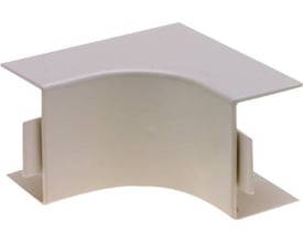 Lysegråt indvendigt hjørne fra OBO Bettermann til WDK-kabelkanal, model HI40060LGR i størrelsen 40 x 60 mm.