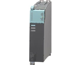Siemens Sinamics S120 aktiv linje modul med 60A kapacitet og booksize-design, vist med grå og lyseblå kabinet.