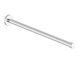 Damixa enkel håndklædestang på 400 mm i skinnende krom, med fast montering og poleret overflade, vist på hvid baggrund.