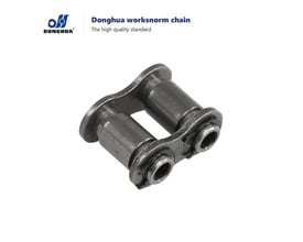 Donghua 12B-1/E HPF2 samleled med fjederlås til hulboltekæde, Ø6 mm, set skråt forfra.