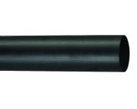 Sort KWH Wehopipe PE100-trykrør fra Evopipes, 160 mm og PN10, vist med den åbne rørende synlig.