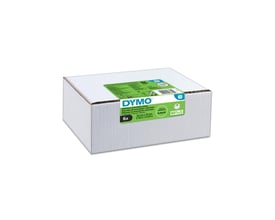 DYMO LabelWriter dyrlægeetiketter i hvid, 70x54 mm. Pakke med 6 ruller, 400 etiketter pr. rulle, lavet i Europa af 80% genbrugsmateriale.