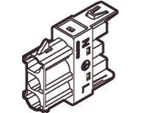 Lauritz Knudsen INSTAL KOBL ENSTO SYSTEM HAN, mørkegrå han kobling til spændingstilgang med 20A mærkestrøm og 250V mærkespænding, IP20.