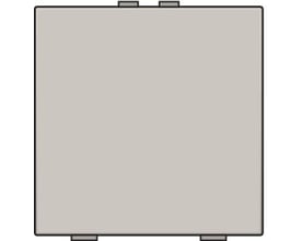 Niko 1-tryk i lysegrå, NHC, frontvisning med to clips til montering på væg.