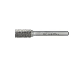 Norton hårdmetalfræser i form B med cylindrisk fræsehoved og skaft, til afgratning af stål og støbejern.