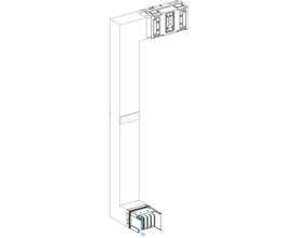Schneider Electric Canalis multiretningsændring 1000A, KSA1000DMCK41F, med 3 ben og målene 300 x 700-1200 x 300.