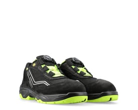 Sika Footwear sikkerhedssko 72752 Ambition BOA Low S2 ESD i sort med limegrønne detaljer og BOA lukning, str. 36.