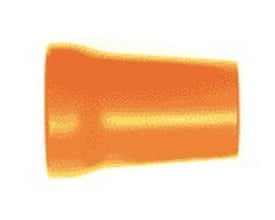 Orange Loc-Line mundstykke med en diameter på 19 mm, viser en jævn, konisk form.
