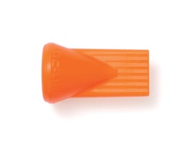 Orange Loc-Line fladdyse med dimensionen 7XØ1,0, fremstillet af plast og med synlig logo.