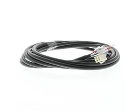 Omron Smartstep 2/G-seriens strømkabel, 3 meter, sort og spoleformet med hvide stikdetaljer.