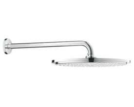 Grohe Cosmopolitan 310 hovedbruser i krom med 310 mm diameter og 380 mm brusearm, klar til montering på væg.