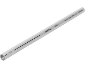 Festo trykluftslange PUN H 3x0,5 i sølvfarvet materiale med markeret pil og afstandsmål samt produktinformation.