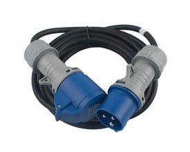 VAERK 5M CEE 3P forlængerkabel på 16A med 3G 1,5 H07RN-F kabel og IP44-klassificering.