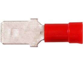 Elpress isoleret spadestik A1507H i rød farve, egnet til 0,5-1,5 mm² Cu-ledere og 6,3x0,8 mm spadestik.