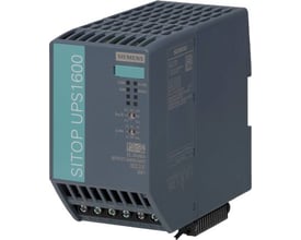 Siemens SITOP UPS1600 afbrydelsesfri strømforsyning til 24V DC og 40A output, viser enheden med tydelige mærkater og terminaler.
