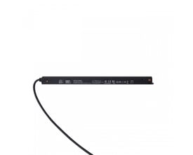 SpectrumLED System Shift 100W, en sort LED-skinne med intern driver, 48V DC, IP20-klassificeret, med synlige certificeringsmærker og specifikationer.