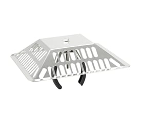 Jual Bladfang-Universal med skrånende, slidsede flader og sorte fastgørelsesdele set skråt forfra.