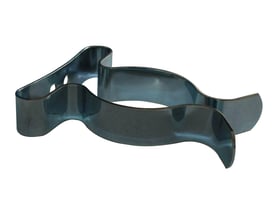 Maskinfabrikken Universal fjederklemme uden bagplade til træplade, 38mm diameter, fremstillet af blankt metal.