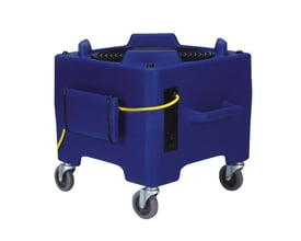 Staring Maskinfabrik Ventilator VAF-DOWN i blå plast med trolley og hjul, 230V.