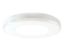 SG Armaturen ETNE væg-/loftarmatur i hvid, med 3000K lysfarve og 730 lumen, lavet af polycarbonat.