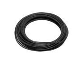 Parker antistatisk PA slange i sort polyurethane, 100m lang med 4mm indvendig og 6mm udvendig diameter, præsenteret som en rulle.