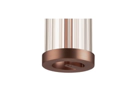 SLV QUIMERA 1F pendellampe i mat mørk kobber med 7.6W LED og 330lm, detalje af bunden med indvendig mekanisme.