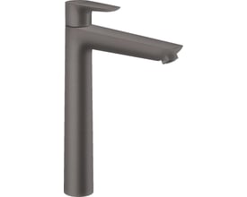 Hansgrohe Talis E håndvaskarmatur med ComfortZone 240 i børstet sort krom med 183mm fremspring og blank overflade.