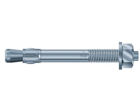 MKT boreanker med elgalvaniseret finish, M8 gevind og 110 mm længde, vist med møtrik og spændeskive.