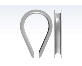 Roliba kovser i galvaniseret udførelse med 8 mm indvendig diameter og 32,0 mm specifikation, vist forfra og fra siden.