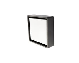 SG Armaturen Frame Square Maxi LED armatur i grafit aluminium med hvid diffusor, mål 310x310x77 mm, IP65.