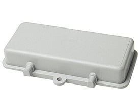 Procon blinddæksel B24 i pulverlakeret aluminium med en let grå nuance, vist isoleret på hvid baggrund.