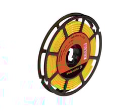 Weidmüller kabelmærke K gul CLI M 2-4 på spole, 500 stk. mærker i PVC til kabler 16-500mm², diameter 10-317mm.