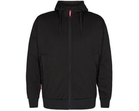 Engel sweatshirt med hætte i sort, størrelse M, fremstillet af 65% polyester og 35% bomuld.