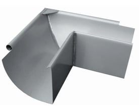 Rheinzink indvendig gering til kvartrund tagrende på 400 mm, fremstillet i walzblank zink.