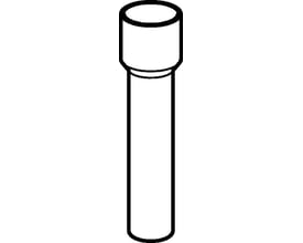 Geberit PEH krympemuffe til rør med en diameter på 110 mm og 125 mm, vist som en sort teknisk skitse.