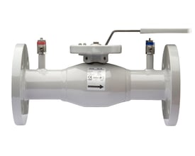 IMI TA BVS 243 DN80 flange ventil, set bagfra med detaljeret mærkning inklusive DIN og PN.