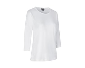 ID Identity T-shirt dame pro 3/4 i hvid, størrelse 2XL, med 3/4 ærmer og rund hals, let figursyet pasform.
