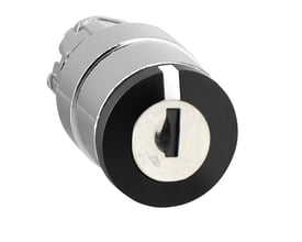 Schneider Electric nøglegreb ZB4BG05 i metal med 3 stillinger og Ronis 455 nøgleprofil, egnet til 22mm montagehul.