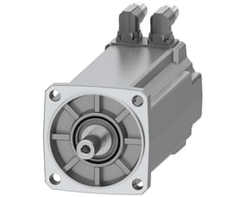 Siemens Simotics S-1FK2 HD servomotor med 8 Nm moment og cylindrisk aksel. Synlige DRIVE-CLiQ og strømstik.
