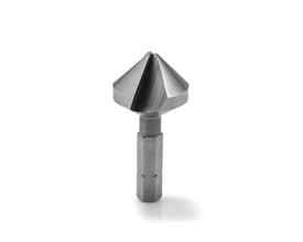 Thürmer hammerbor med SDS-plus, 2 skær og 5 x 150 mm, vist stående med et bredt, konisk skærehoved.