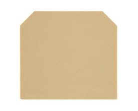 Weidmüller endeplade AP SAK4-10 i beige PA66-materiale, designet til ledere på 4-10 mm².