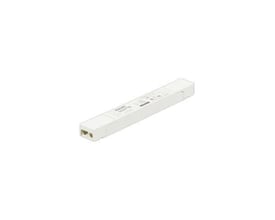 Philips RF DALI connector strømforsyning isoleret på hvid baggrund, hvidt rektangulært kabinet med stik.