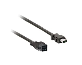 Schneider Electric 3 meter skærmet motorkabelsæt til BCH2 motor med bremse, viser stik til motor og servo driver.