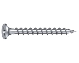 EJOT gipsskrue til træ, 3,9 x 25 mm, med forsænket hoved, groft gevind og skarp spids.