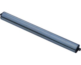 Enkel stålvalse med sorte endestykker, der passer til BR400 kabeltrommelafruller.