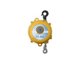 FLAIR balance C flex-40, en gul balancer med metalhus og 1,5 meter stålkabel til 30-40 kg belastning.