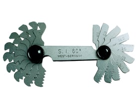 Helmuth A. Jensen gevindtæller MIB 8413 med 46 blade til Whitworth og metrisk gevindmåling.
