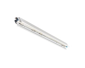 SG Armaturen Lineal Recessed 840 LED lampe i hvid med synlige LED-dioder og monteringsdetaljer på hvid baggrund.