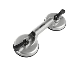 Ironside glasløfter med aluminiumsramme, to runde sugekopper og sorte håndtag; kapacitet 50 kg.