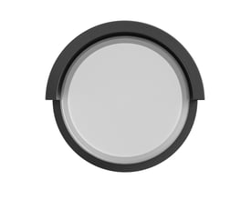 SpectrumLED 170mm Verto downlight med sort kant og mat hvid lysflade på hvid baggrund.